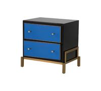 Alexandra house living Table d'appoint miroir Eternia - Bleu et or
