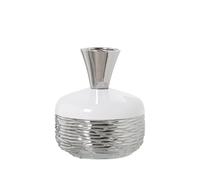 Alexandra House Living Vase Blanc argenté céramique 24 x 24 x 26 cm