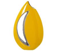 Alexandra House Living Vase Jaune argenté céramique 8 x 17 x 27 cm