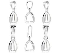 ALEXCRAFT 6 Pièces Bélière Lisse Rayée Argent Creux Torsadé Forme Spéciale