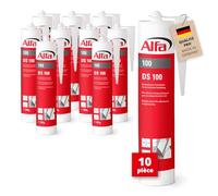 Alfa DS Colle d'étanchéité pour pare-vapeur & films - 315 g - 10 pièces | Mastic d'étanchéité élastique intérieur et extérieur pour un collage étanche à l’air des chevauchements, DIN 4109