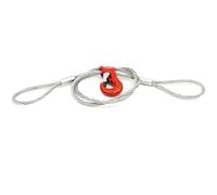 ALFA LOGISTIK Cable Acier 12mm Diamètre 1m Circuit - Lot de Câble en Acier avec Crochet Coulissant et Boucles - Cable Metallique - Câble Acier - Cable D'acier - Corde Forestière