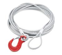 ALFA LOGISTIK Cable Acier 20mm Diamètre 3m Circuit avec Crochet et Œillet - Cable Metallique avec Crochet - Câble Acier 20mm avec Œillets et Crochets - Corde Cable à Élingue - Cable D'acier