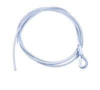 Alfa Logistik Cable Acier 4mm x 10m avec une Cosse - Câble Métallique pour Treuil, Câble de Traction, Câble Forestier - en Acier de Qualité Industrielle