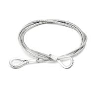 ALFA LOGISTIK Câble Acier avec Œillet 3mm Diamètre 2m Circuit - Câble en Acier avec Œillet - Cable D'acier - Cable Metallique avec Cosses - Cable Acier avec Cosses