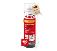 Alfa Mousse PU bicomposant pour châssis - Expansive - 400 ml - 1 pièce | Mousse polyuréthane manuelle à durcissement rapide, isolation phonique 59dB, rendement 12-14l, sans CFC ni pistolet