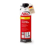 Alfa Mousse PU pistolable - Mousse isolante expansive - 500 ml - 8 pièces | Mousse PU monocomposant haute performance pour isoler, combler et étanchéifier. Rendement élevé d'environ 42 litres.