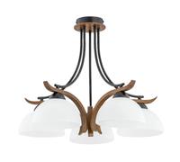 Alfa Plafonnier rond bois - Noir