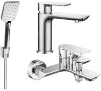 Alfa R62 Ensemble de mitigeurs de lavabo et de baignoire avec accessoires, chrome (745703R62-00)