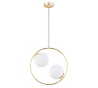 Alfa Suspension anneau 2 globes - Or
