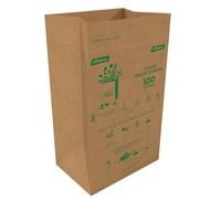 alfapac - 4 sacs compostables en papier kraft recyclé - 100L