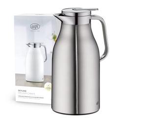 ALFI 1321205150 Thermos, Corps Poignée en Plastique Insert en Verre, Acier Inoxydable Mat, 1,5 l