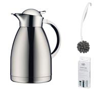alfi ALBERGO TT Isolierkanne stainless steel polished – Vorteilsset mit Reinigungsbürste CLEAN FIX 30 cm + CLEAN TABS (20 Stück) | HAN 767000150 | EAN 4002458445231