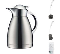 alfi ALBERGO TT Isolierkanne stainless steel polished – Vorteilsset mit Reinigungsbürste CLEAN FIX 30 cm | HAN 767000100 | EAN 4002458445224