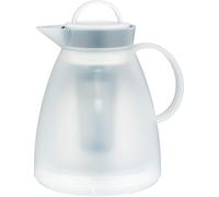 alfi Pichet isotherme Dan Tea 1 L – intérieur verre trempé, filtre à thé intégré – Blanc