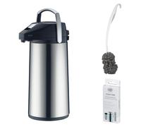 alfi GETRÄNKESPENDER TT stainless steel polished Edelstahl – Vorteilsset mit Reinigungsbürste CLEAN FIX 40 cm + CLEAN TABS (20 Stück) | HAN 987000220 | EAN 4002458070631