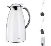 alfi GUSTO Isolierkanne 1,0l coconut white polished – Vorteilsset mit Reinigungsbürste CLEAN FIX 30 cm | HAN 3591211100 | EAN 4002458523625