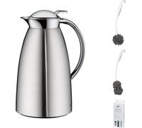 alfi GUSTO Isolierkanne 1,0l stainless steel mat – Vorteilsset mit Reinigungsbürste CLEAN FIX 30 cm | HAN 3592205100 | EAN 4002458523656