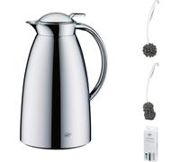 alfi GUSTO Isolierkanne 1,0l stainless steel polished – Vorteilsset mit Reinigungsbürste CLEAN FIX 30 cm | HAN 3592000100 | EAN 4002458523649