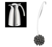 alfi GUSTO TT Isolierkanne stainless steel mat Edelstahl – Vorteilsset mit Reinigungsbürste CLEAN FIX 30 cm | HAN 3527205060 | EAN 4002458462559