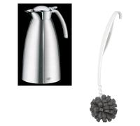 alfi GUSTO TT Isolierkanne stainless steel mat Edelstahl – Vorteilsset mit Reinigungsbürste CLEAN FIX 30 cm | HAN 3527205150 | EAN 4002458462573