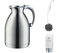 alfi HOTELLO Isolierkanne stainless steel polished – Vorteilsset mit Reinigungsbürste CLEAN FIX 30 cm + CLEAN TABS (20 Stück) | HAN 557000100 | EAN 4002458418051