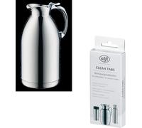 alfi HOTELLO Isolierkanne stainless steel polished – Vorteilsset mit Reinigungsbürste CLEAN FIX 30 cm + CLEAN TABS (20 Stück) | HAN 557000150 | EAN 4002458418068