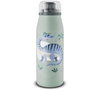 alfi KIDS ISO BOTTLE Bouteille isotherme, pour enfants, en acier inoxydable, 350 ml, avec dinosaures, bouchon à vis entièrement étanche, garde au chaud pendant 12 heures, 24 heures au froid, sans BPA