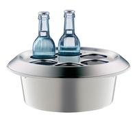 Alfi KONFERENZBOY, Coconut White Mat, Rafraîchisseur pour Conférence, en Plastique avec Couvercle en Inox, Rafraîchisseur de Table pour 6 Bouteilles Contenant Jusqu’à 0,33 l, Refroidissement Actif