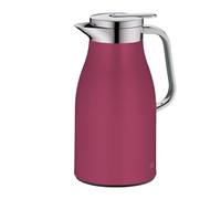 Alfi Pichet isotherme Skyline - Rose foncé mat - 1 l | 24 h froid, insert en verre trempé, corps en acier inoxydable, thermos pour café et thé, bouton poussoir pour une utilisation