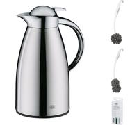 alfi SIGNO Isolierkanne stainless steel polished – Vorteilsset mit Reinigungsbürste CLEAN FIX 30 cm | HAN 1422000100 | EAN 4002458462429