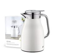 alfi SKYLINE 0,65l, coconut white mat, pichet isotherme inox avec intérieur en verre trempé hygiénique, bouchon vissé avec bouton poussoir très pratique, poignée ergonomique, exempt de BPA