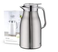 alfi SKYLINE 1,0l, pichet isotherme inox avec intérieur en verre trempé hygiénique, bouchon vissé avec bouton poussoir très pratique, poignée ergonomique, idéal comme cafetière, théière