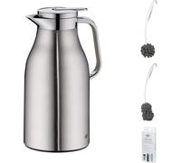 alfi SKYLINE Isolierkanne 1,5l stainless steel mat – Vorteilsset mit Reinigungsbürste CLEAN FIX 30 cm | HAN 1322205150 | EAN 4002458517617