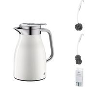 alfi SKYLINE Isolierkanne coconut white mat – Vorteilsset mit Reinigungsbürste CLEAN FIX 30 cm | HAN 1321211065 | EAN 4002458517624