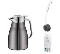 alfi SKYLINE Isolierkanne cool grey mat – Vorteilsset mit Reinigungsbürste CLEAN FIX 30 cm + CLEAN TABS (20 Stück) | HAN 1321234065 | EAN 4002458517631
