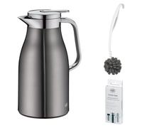 alfi SKYLINE Isolierkanne cool grey mat – Vorteilsset mit Reinigungsbürste CLEAN FIX 30 cm + CLEAN TABS (20 Stück) | HAN 1321234100 | EAN 4002458489532