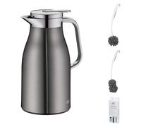 alfi SKYLINE Isolierkanne cool grey mat – Vorteilsset mit Reinigungsbürste CLEAN FIX 30 cm | HAN 1321234100 | EAN 4002458489532