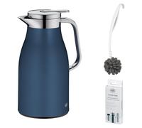 alfi SKYLINE Isolierkanne dark denim mat – Vorteilsset mit Reinigungsbürste CLEAN FIX 30 cm + CLEAN TABS (20 Stück) | HAN 1321296100 | EAN 4002458491665