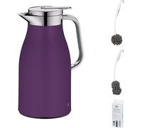 alfi SKYLINE Isolierkanne deep lavender mat – Vorteilsset mit Reinigungsbürste CLEAN FIX 30 cm | HAN 1321384100 | EAN 4002458524837