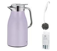 alfi SKYLINE Isolierkanne pastel lavender mat – Vorteilsset mit Reinigungsbürste CLEAN FIX 30 cm + CLEAN TABS (20 Stück) | HAN 1321383100 | EAN 4002458523175