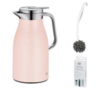 alfi SKYLINE Isolierkanne pastel rose mat – Vorteilsset mit Reinigungsbürste CLEAN FIX 30 cm + CLEAN TABS (20 Stück) | HAN 1321373100 | EAN 4002458523182