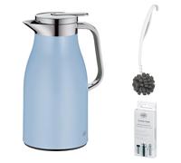alfi SKYLINE Isolierkanne pastel water mat – Vorteilsset mit Reinigungsbürste CLEAN FIX 30 cm + CLEAN TABS (20 Stück) | HAN 1321343100 | EAN 4002458523205
