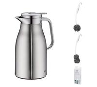 alfi SKYLINE Isolierkanne stainless steel mat – Vorteilsset mit Reinigungsbürste CLEAN FIX 30 cm | HAN 1322205100 | EAN 4002458515668