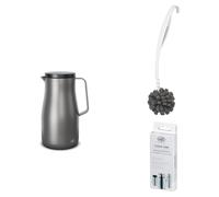 alfi STUDIO TT Isolierkanne 1,0l dark steel mat – Vorteilsset mit Reinigungsbürste CLEAN FIX 30 cm + CLEAN TABS (20 Stück) | HAN 1297235100 | EAN 4002458523052