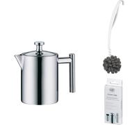 alfi TEA POT Isolierkanne stainless steel polished – Vorteilsset mit Reinigungsbürste CLEAN FIX 30 cm + CLEAN TABS (20 Stück) | HAN 2109000060 | EAN 4002458471872