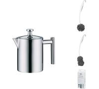 alfi TEA POT Isolierkanne stainless steel polished – Vorteilsset mit Reinigungsbürste CLEAN FIX 30 cm | HAN 2109000060 | EAN 4002458471872