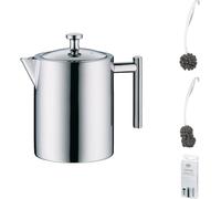 alfi TEA POT Isolierkanne stainless steel polished – Vorteilsset mit Reinigungsbürste CLEAN FIX 30 cm | HAN 2109000140 | EAN 4002458471865