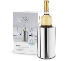alfi Vino, Champagne Mat, rafraîchisseur à Bouteilles en INOX, pour des Bouteilles de 0,70-1 l, Maintenir Froid sans Eau de Condensation ni glaçons, Boissons fraîches jusqu'à la dernière Goutte