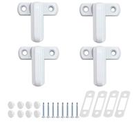 Alfven Verrous de Fenêtre en Alliage de Zinc, 4 pièces Serrure de Fenêtre Blanc Verrou de Porte Verrou de Porte alliage de sécurité supplémentaire avec 8 vis pour PVC, portes, fenêtres, maison